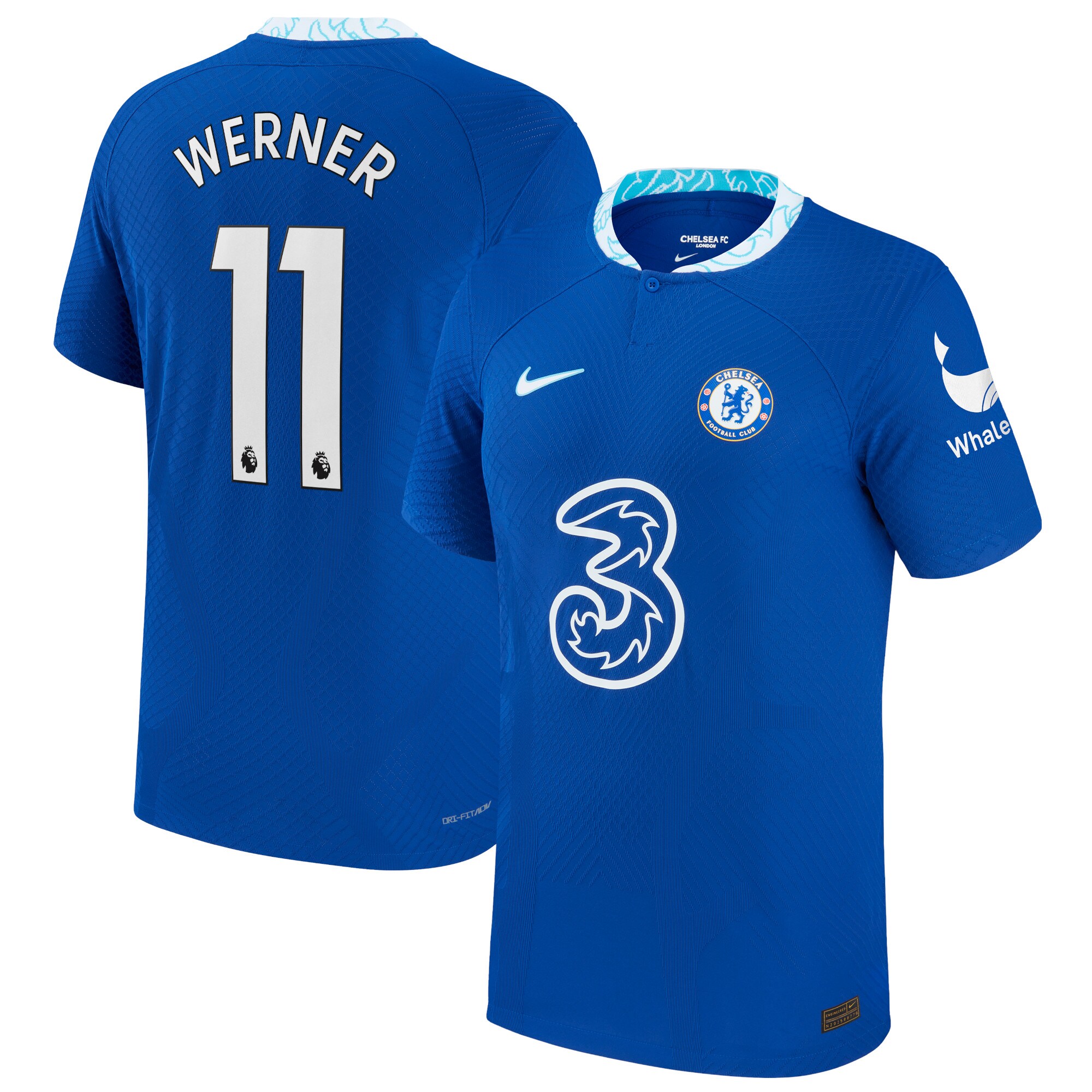 Chelsea Home Vapor Match Shirt 2022-2023 with Werner 11 printing