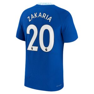 Chelsea Home Vapor Match Shirt 2022-23 with Zakaria 20 printing