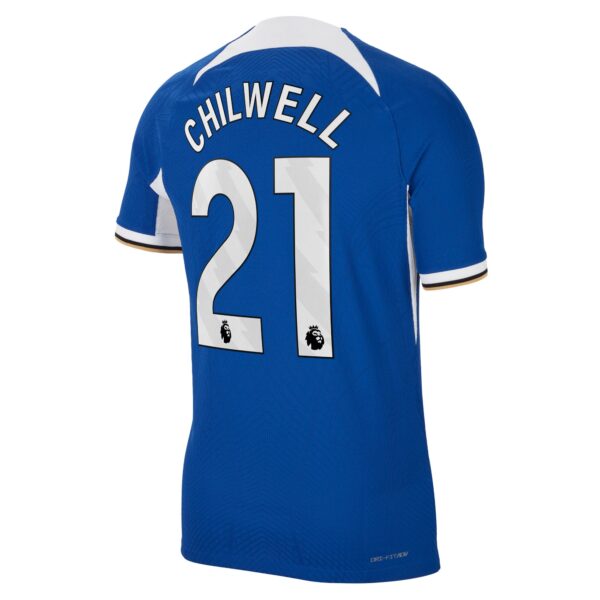 Chelsea Home Vapor Match Sponsored Shirt 2023-24 With Chilwell 21 Printing