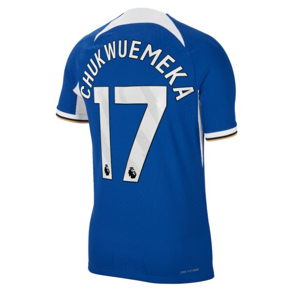 Chelsea Home Vapor Match Sponsored Shirt 2023-24 With Chukwuemeka 17 Printing