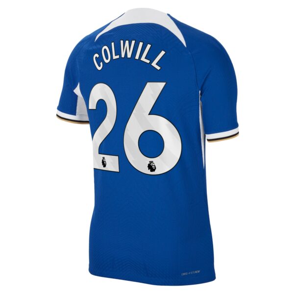 Chelsea Home Vapor Match Sponsored Shirt 2023-24 With Colwill 26 Printing