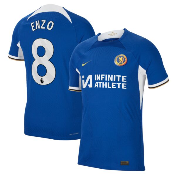 Chelsea Home Vapor Match Sponsored Shirt 2023-24 With Enzo 8 Printing