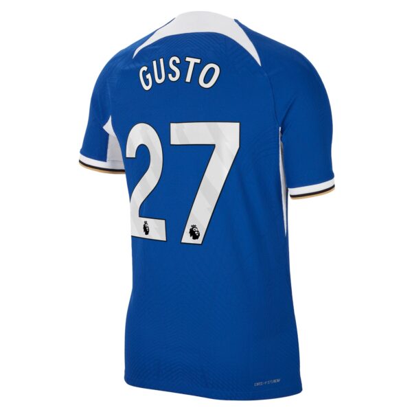 Chelsea Home Vapor Match Sponsored Shirt 2023-24 With Gusto 27 Printing