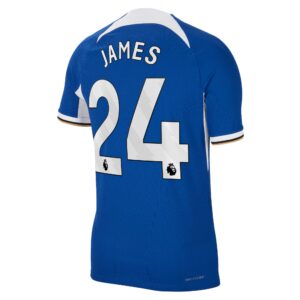 Chelsea Home Vapor Match Sponsored Shirt 2023-24 With James 24 Printing
