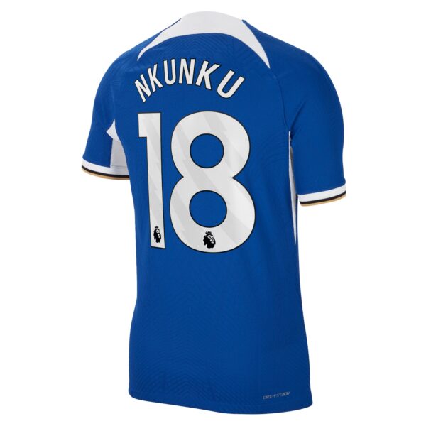 Chelsea Home Vapor Match Sponsored Shirt 2023-24 With Nkunku 18 Printing