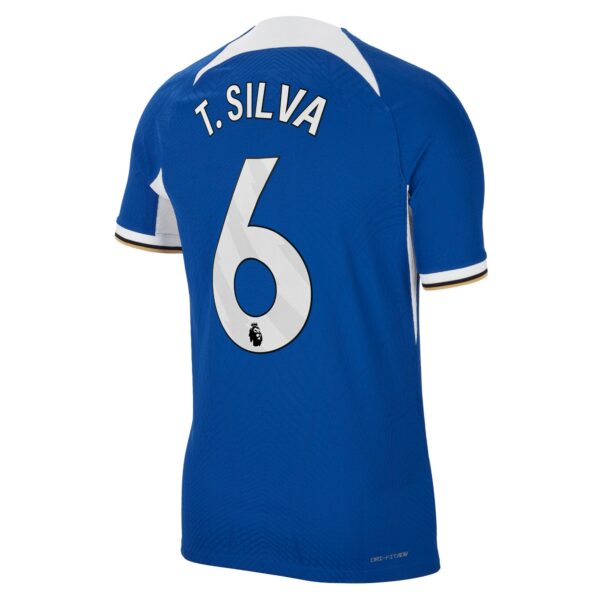 Chelsea Home Vapor Match Sponsored Shirt 2023-24 With T. Silva 6 Printing