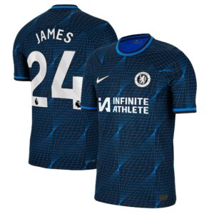 Chelsea Away Vapor Match Sponsored Shirt 2023-24With James 24 Printing