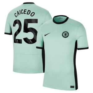 Chelsea Third Stadium Shirt 2023-24 With Caicedo 25 Printing