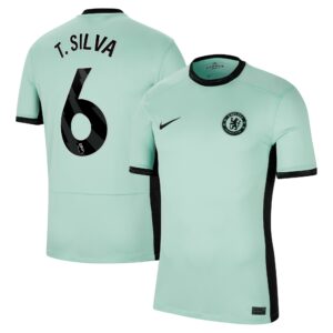 Chelsea Third Stadium Shirt 2023-24 With T. Silva 6 Printing