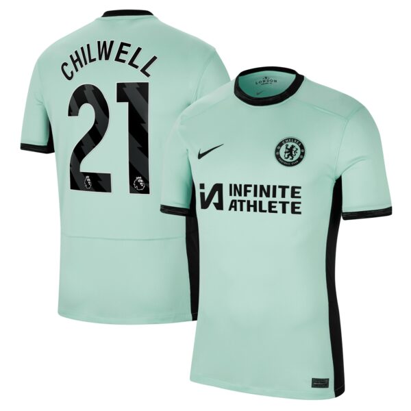 Chelsea Third Stadium Sponsored Shirt 2023-24 With Chilwell 21 Printing
