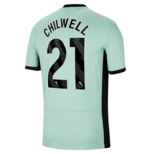 Chelsea Third Stadium Sponsored Shirt 2023-24 With Chilwell 21 Printing