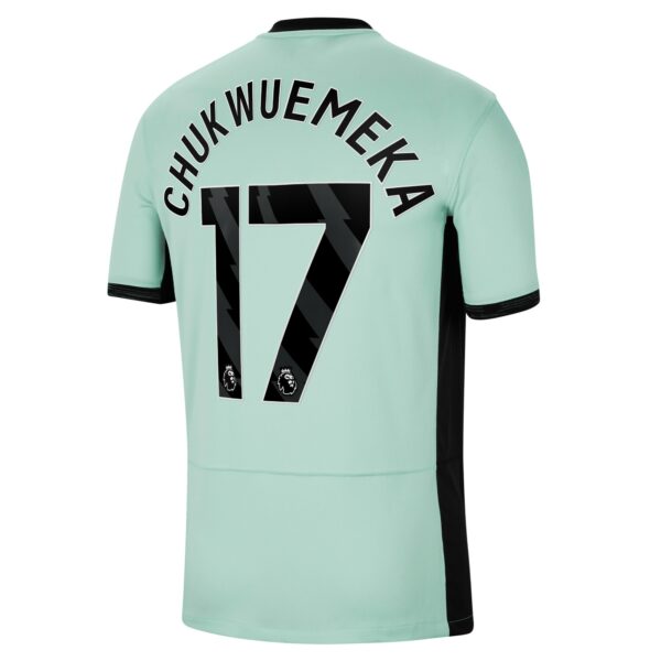 Chelsea Third Stadium Sponsored Shirt 2023-24 With Chukwuemeka 17 Printing