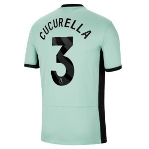 Chelsea Third Stadium Sponsored Shirt 2023-24 With Cucurella 3 Printing