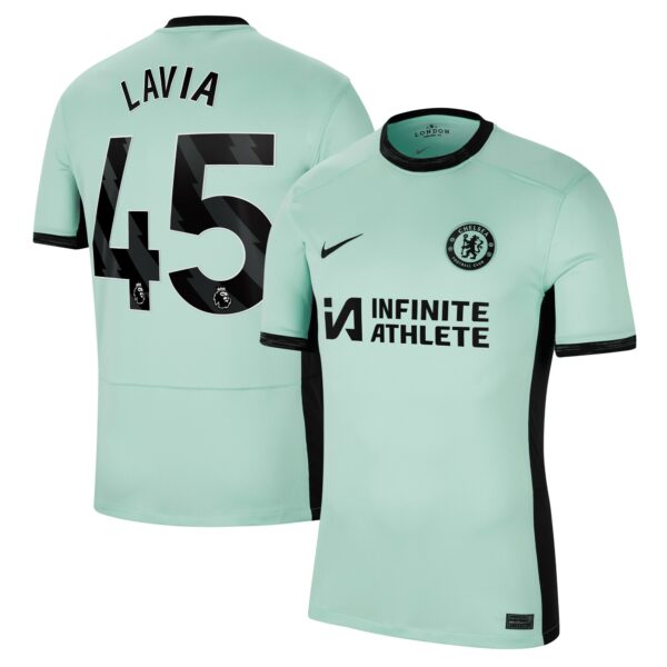 Chelsea Third Stadium Sponsored Shirt 2023-24 With Lavia 45 Printing