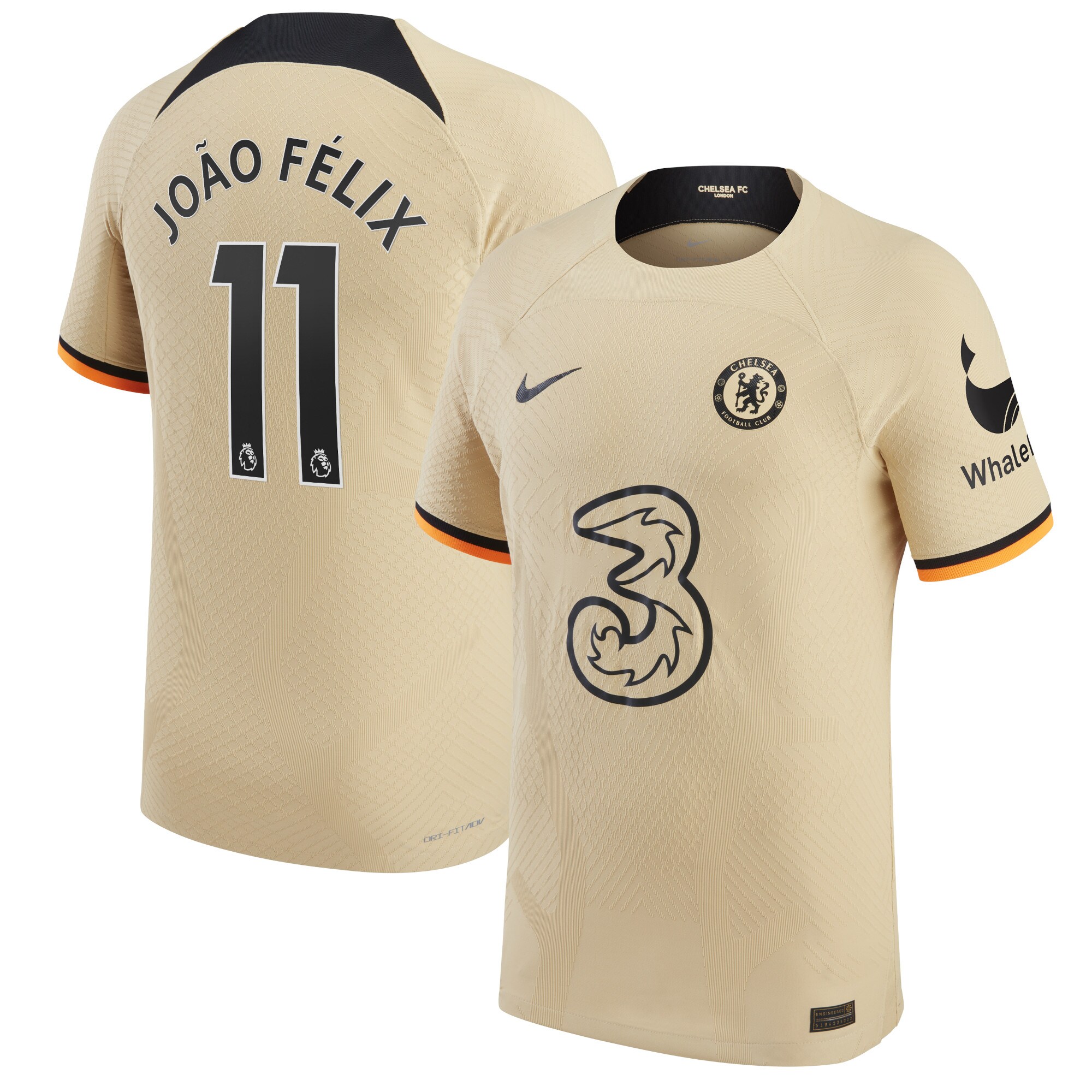 Chelsea Third Vapor Match Shirt 2022-23 with João Félix 11 printing