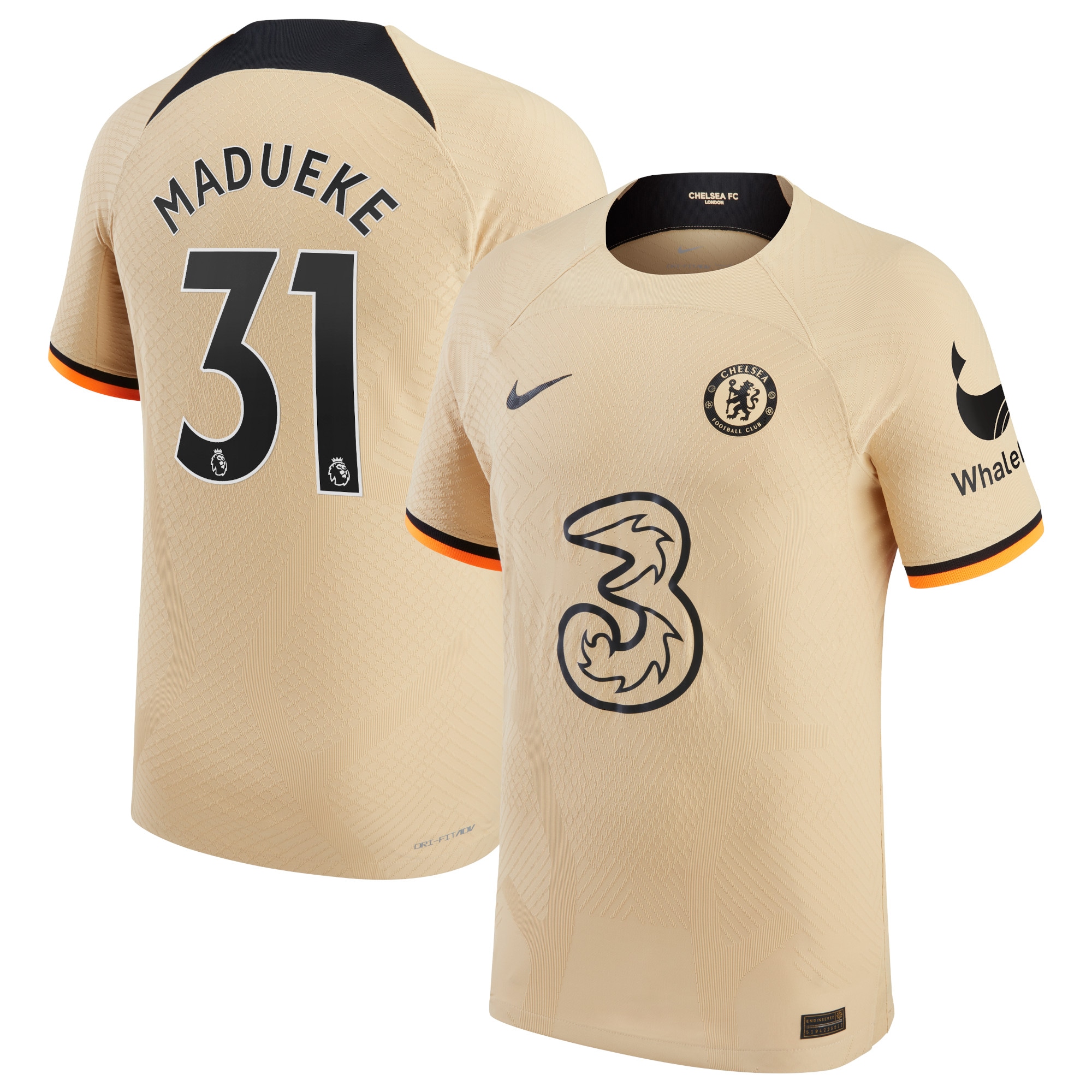Chelsea Third Vapor Match Shirt 2022-23 with Madueke 31 printing