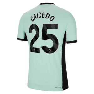 Chelsea Third Vapor Match Shirt 2023-24 With Caicedo 25 Printing