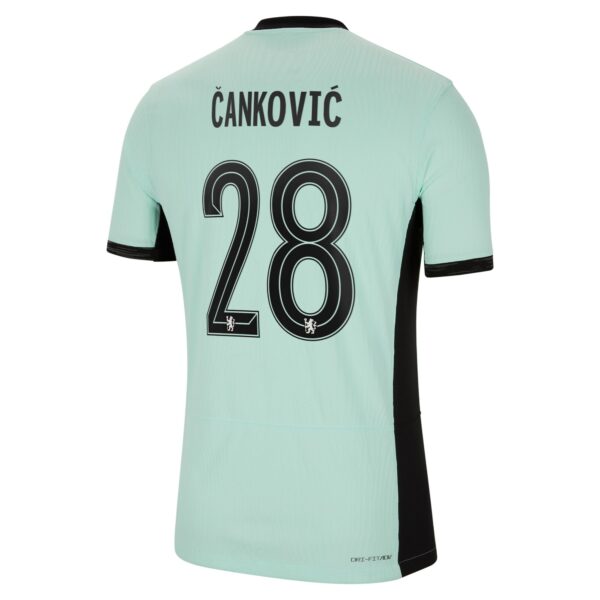 Chelsea Third Vapor Match Shirt 2023-24 With Cankovic 28 Printing