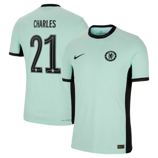 Chelsea Third Vapor Match Shirt 2023-24 With Charles 21 Printing