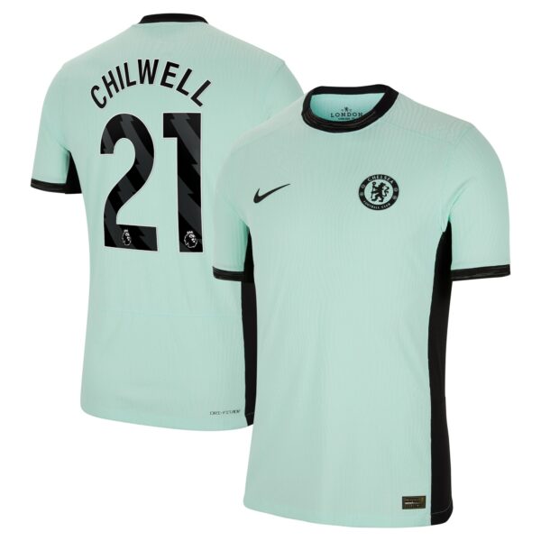 Chelsea Third Vapor Match Shirt 2023-24 With Chilwell 21 Printing