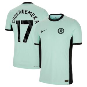 Chelsea Third Vapor Match Shirt 2023-24 With Chukwuemeka 17 Printing