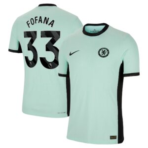 Chelsea Third Vapor Match Shirt 2023-24 With Fofana 33 Printing