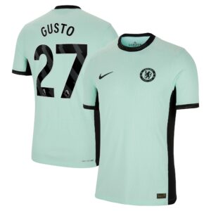 Chelsea Third Vapor Match Shirt 2023-24 With Gusto 27 Printing