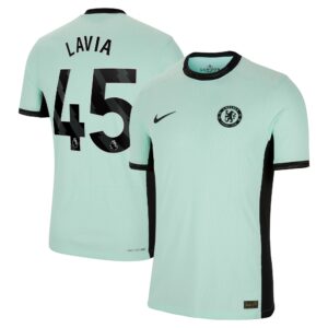 Chelsea Third Vapor Match Shirt 2023-24 With Lavia 45 Printing