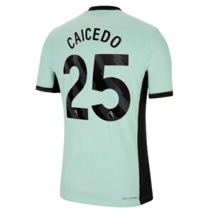 Chelsea Third Vapor Match Sponsored Shirt 2023-24 With Caicedo 25 Printing