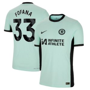 Chelsea Third Vapor Match Sponsored Shirt 2023-24 With Fofana 33 Printing