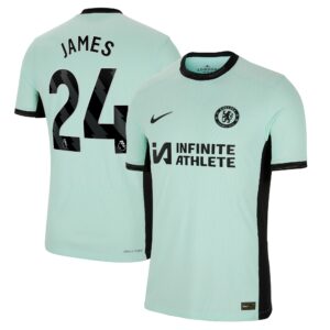 Chelsea Third Vapor Match Sponsored Shirt 2023-24 With James 24 Printing