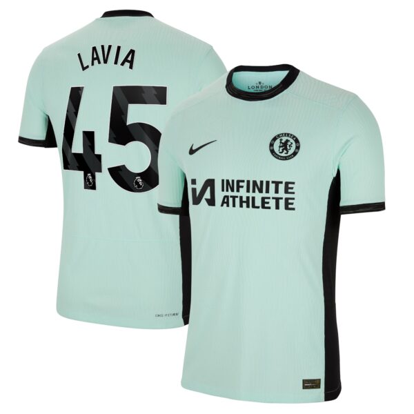 Chelsea Third Vapor Match Sponsored Shirt 2023-24 With Lavia 45 Printing