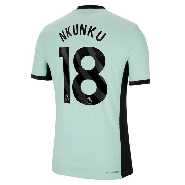Chelsea Third Vapor Match Sponsored Shirt 2023-24 With Nkunku 18 Printing