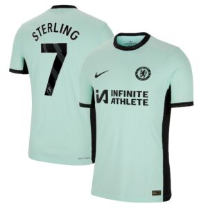 Chelsea Third Vapor Match Sponsored Shirt 2023-24 With Sterling 7 Printing