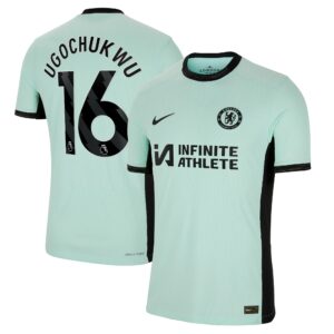 Chelsea Third Vapor Match Sponsored Shirt 2023-24 With Ugochukwu 16 Printing