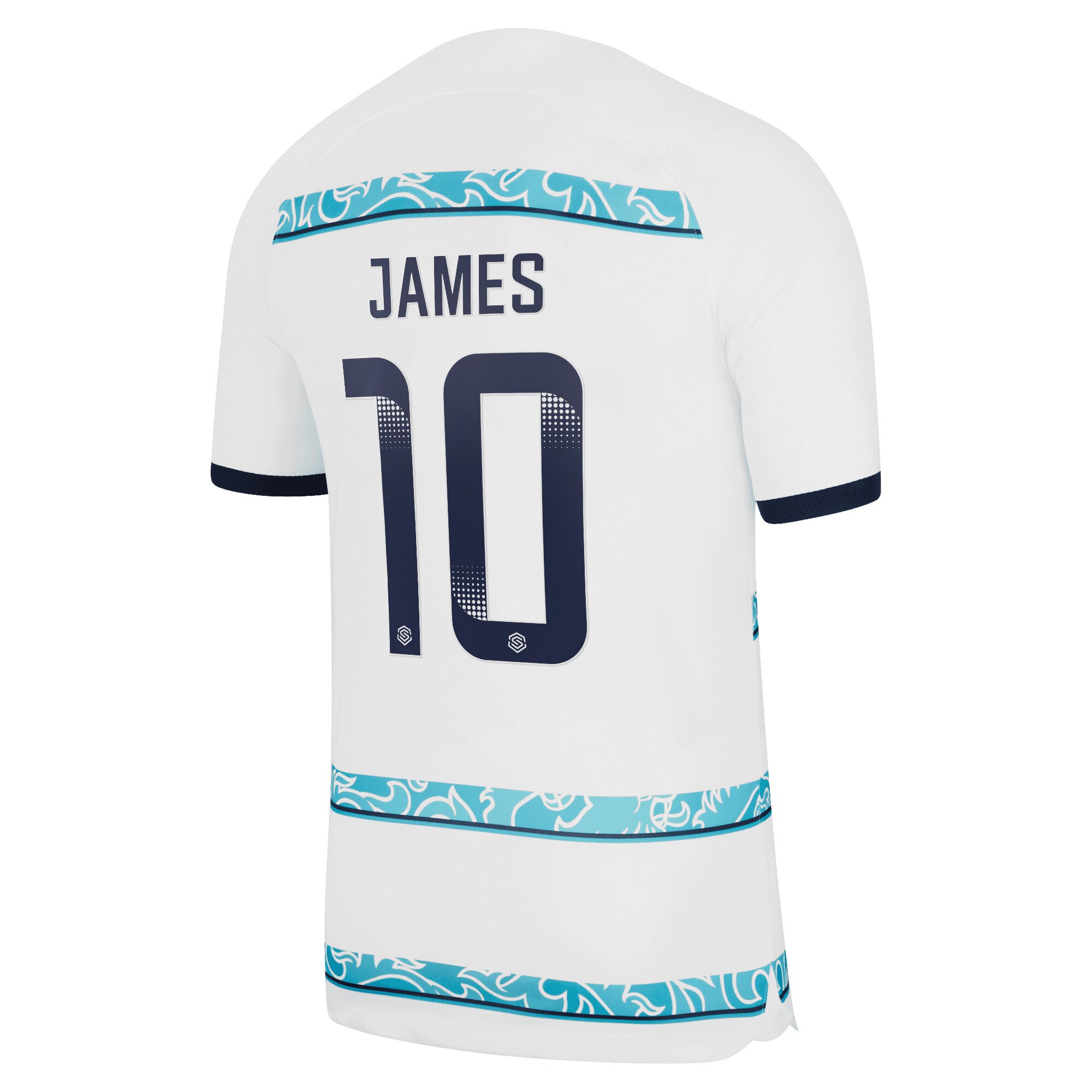 Chelsea WSL Away Stadium Shirt 2022-23 with James 10 printing