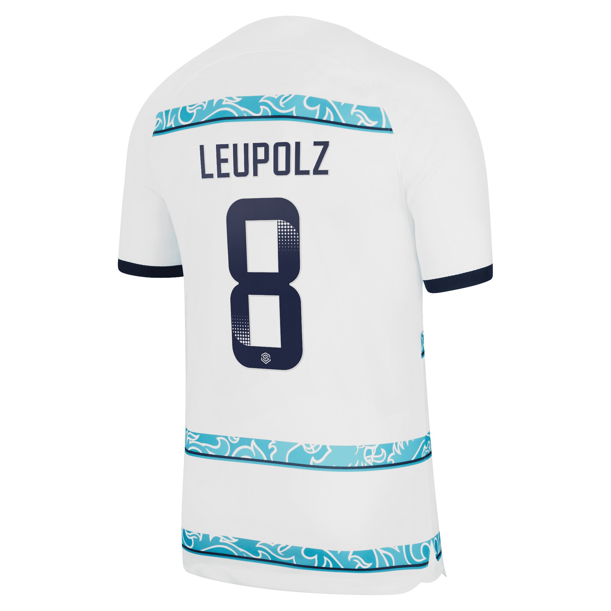 Chelsea WSL Away Stadium Shirt 2022-23 with Leupolz 8 printing