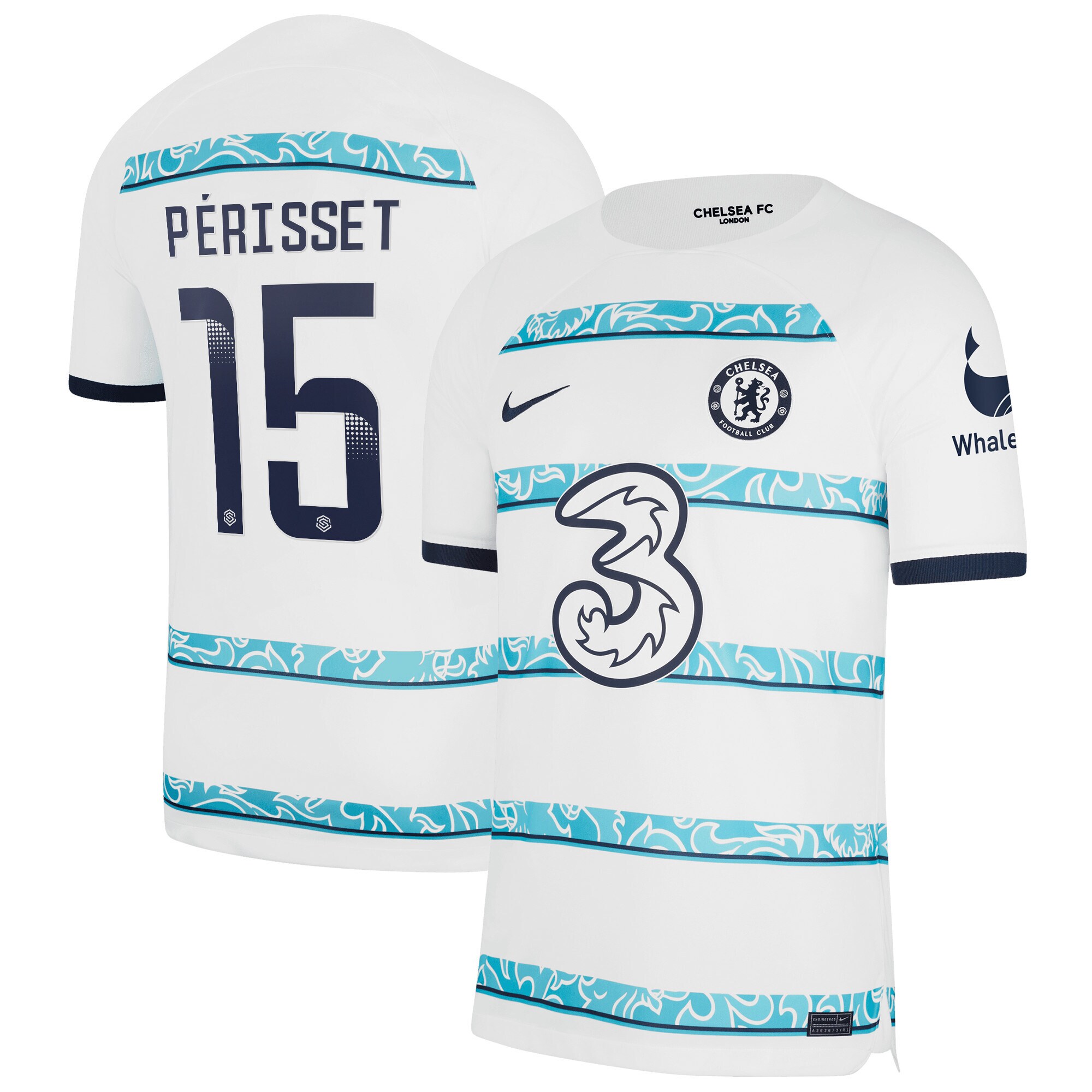 Chelsea WSL Away Stadium Shirt 2022-23 with Perisset 15 printing