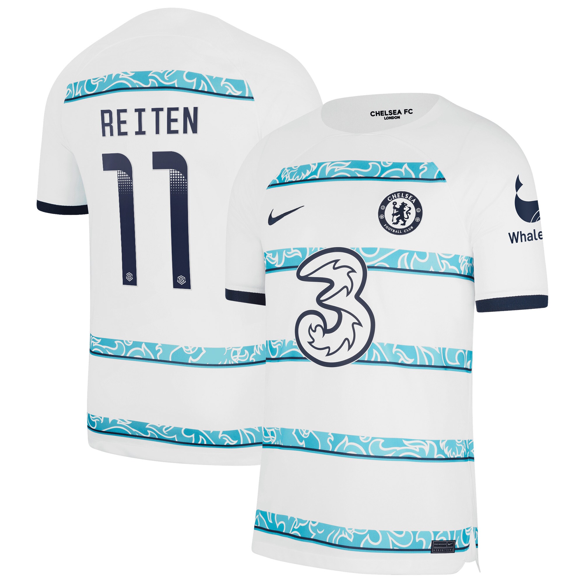 Chelsea WSL Away Stadium Shirt 2022-23 with Reiten 11 printing