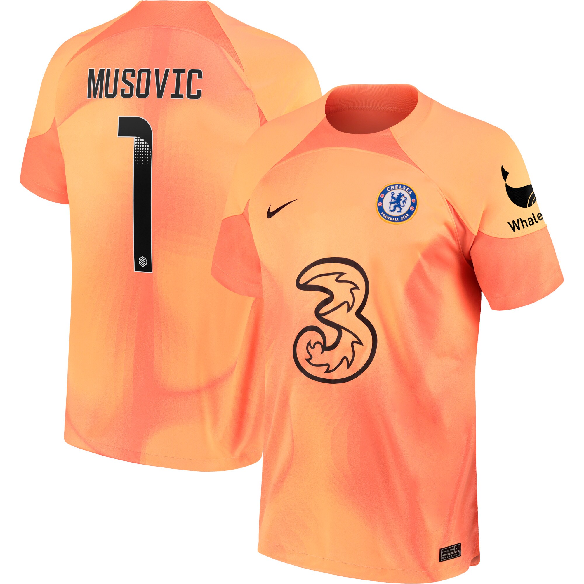 Chelsea WSL Goalkeeper Shirt 2022-23 with Musovic 1 printing
