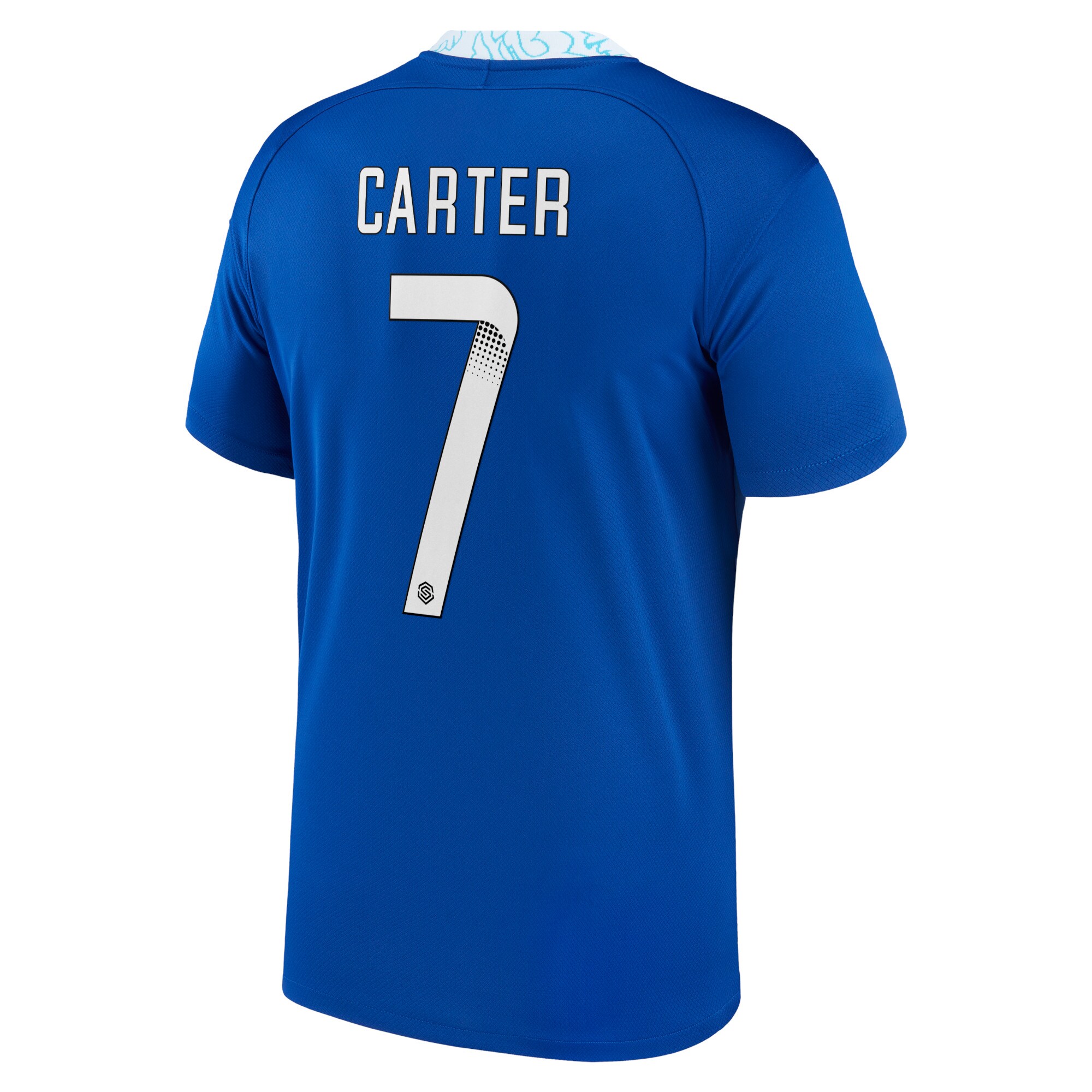 Chelsea WSL Home Stadium Shirt 2022-23 with Carter 7 printing