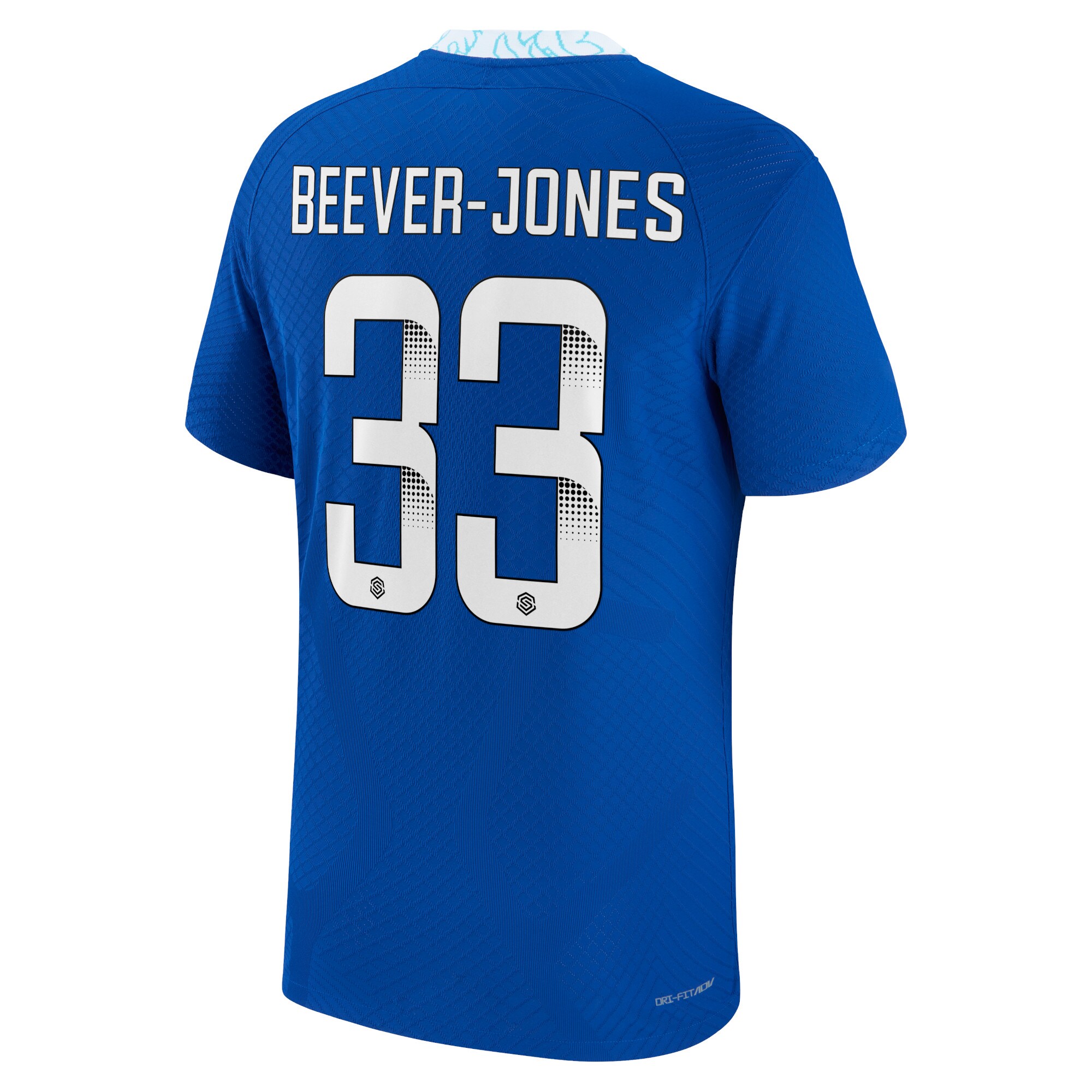 Chelsea WSL Home Vapor Match Shirt 2022-23 with Beever-Jones 33 printing