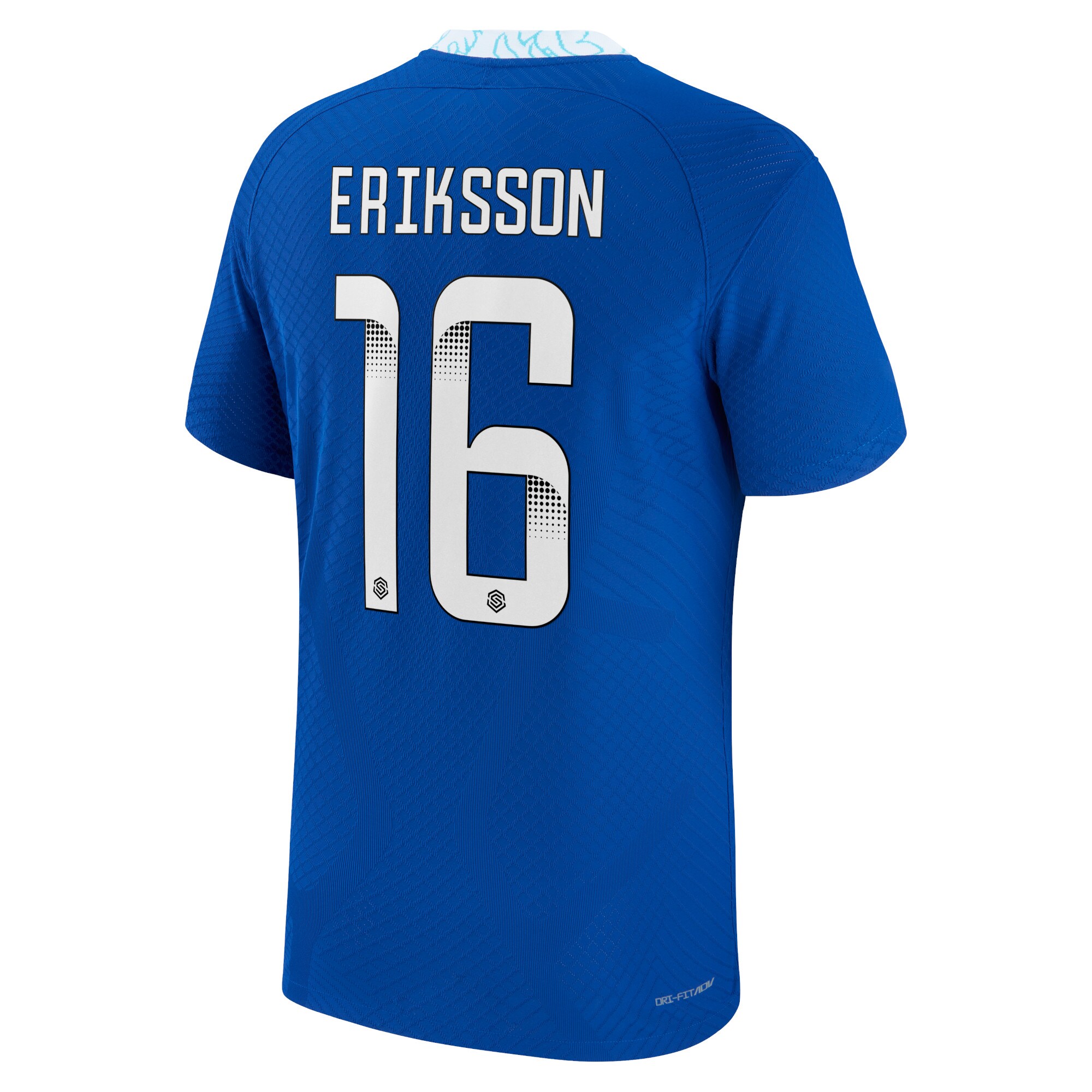 Chelsea WSL Home Vapor Match Shirt 2022-23 with Eriksson 16 printing