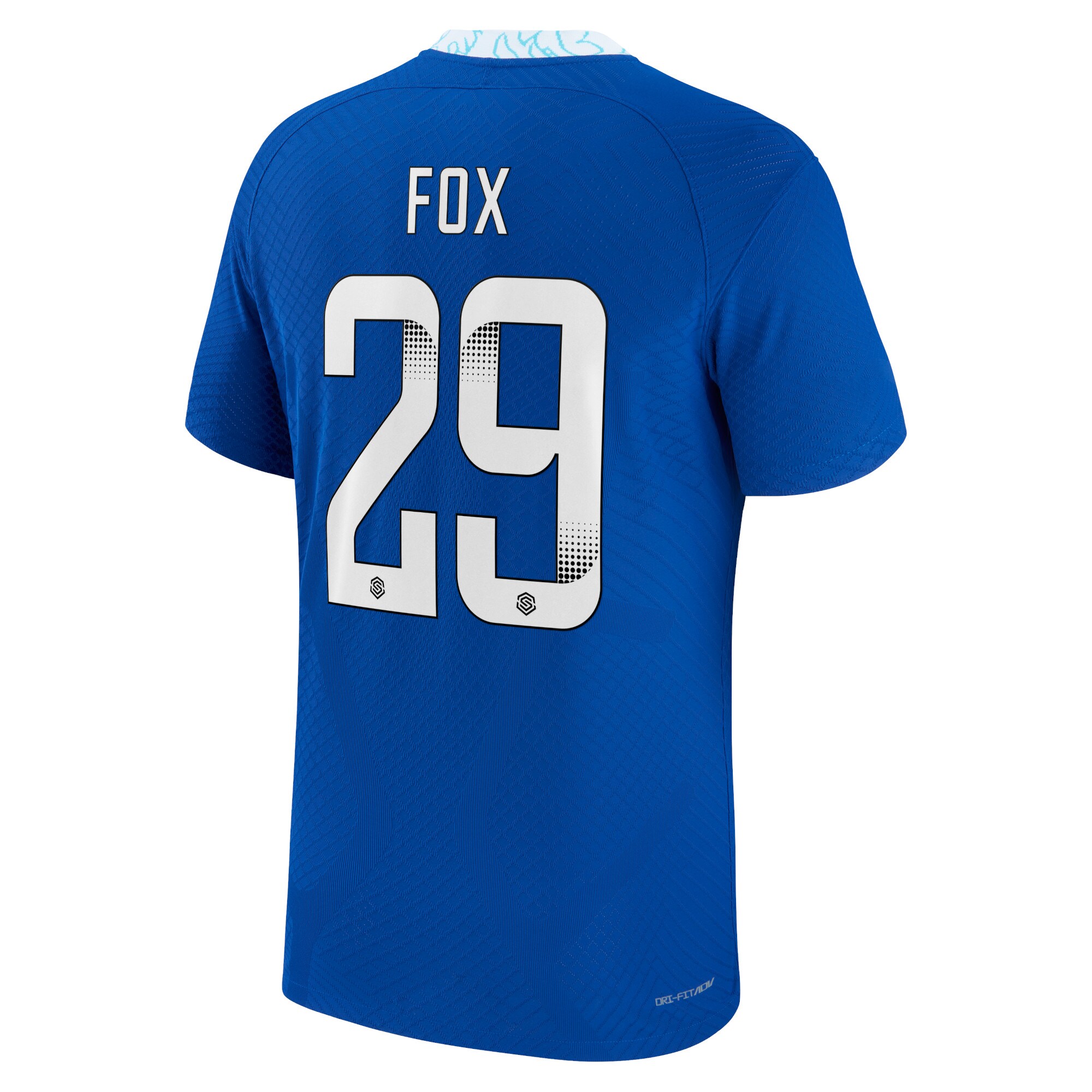 Chelsea WSL Home Vapor Match Shirt 2022-23 with Fox 29 printing