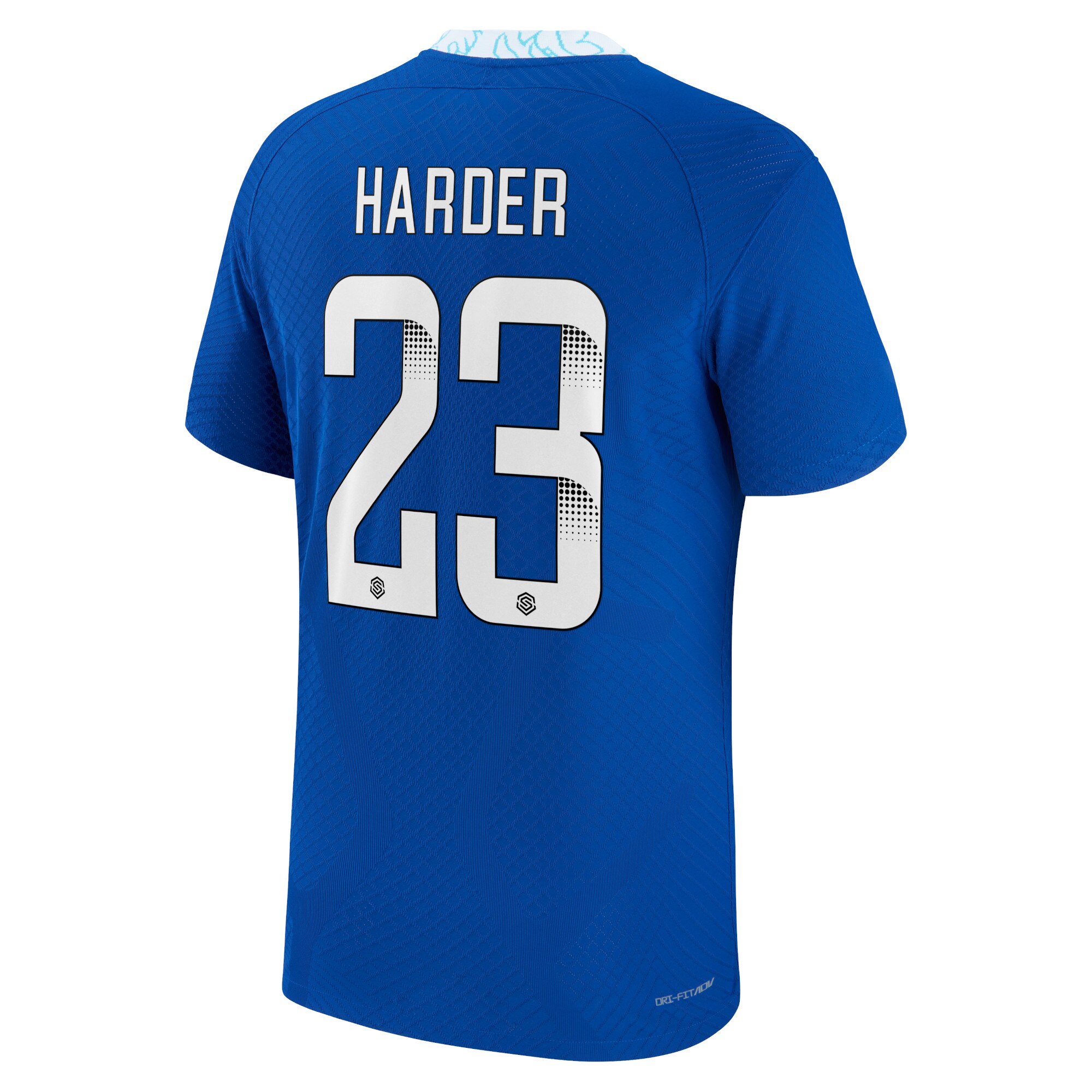 Chelsea WSL Home Vapor Match Shirt 2022-23 with Harder 23 printing