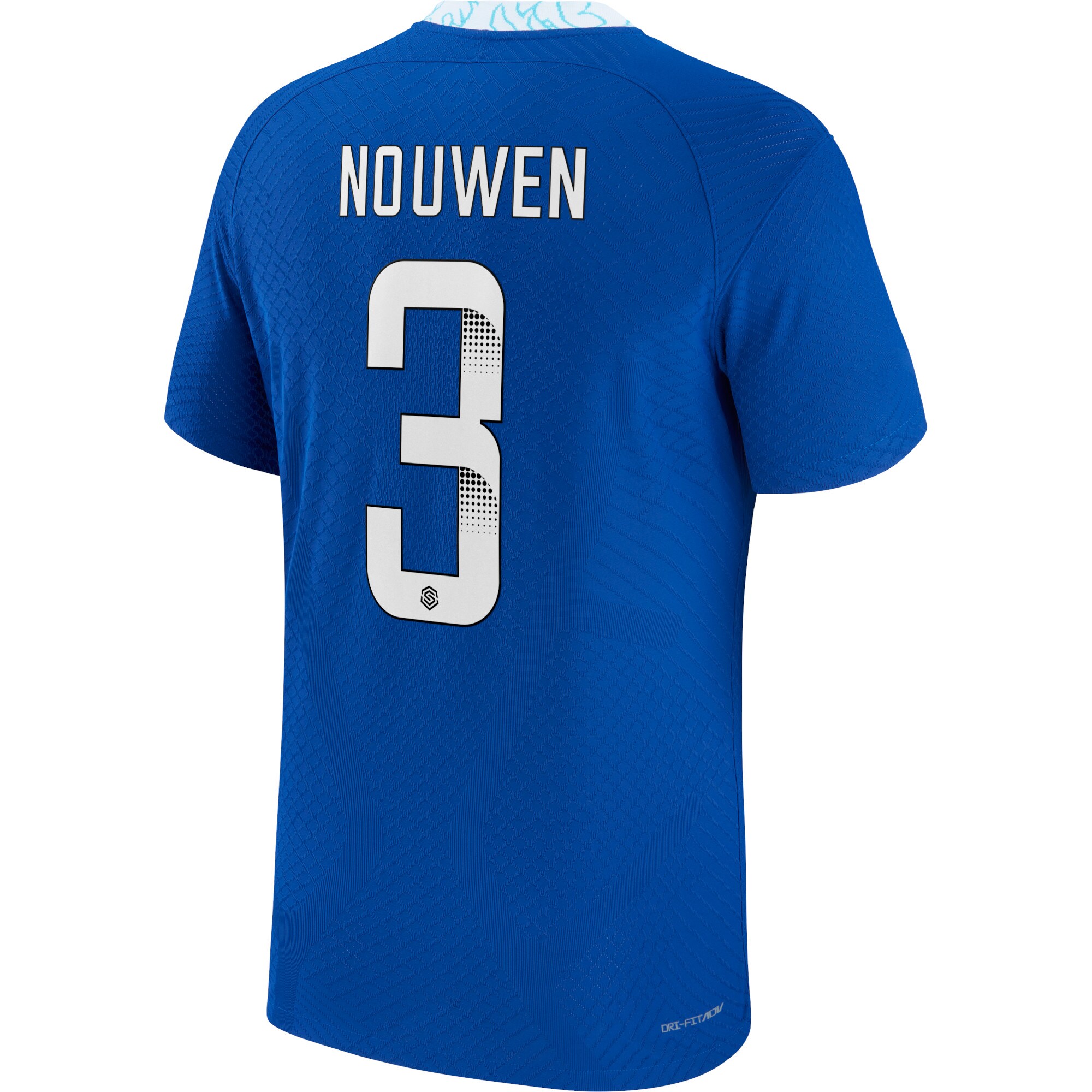 Chelsea WSL Home Vapor Match Shirt 2022-23 with Nouwen 3 printing