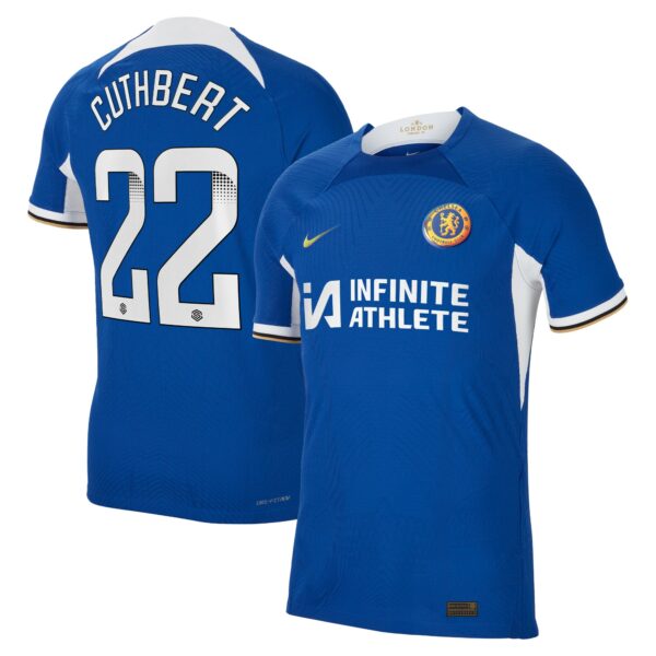 Chelsea Wsl Home Vapor Match Sponsored Shirt 2023-24 With Cuthbert 22 Printing