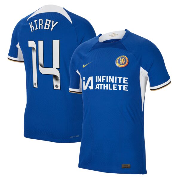 Chelsea Wsl Home Vapor Match Sponsored Shirt 2023-24 With Kirby 14 Printing