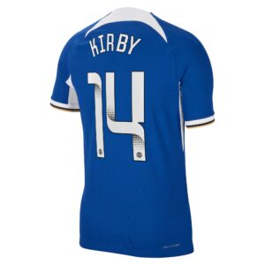 Chelsea Wsl Home Vapor Match Sponsored Shirt 2023-24 With Kirby 14 Printing