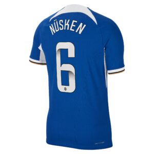 Chelsea Wsl Home Vapor Match Sponsored Shirt 2023-24 With Nüsken 6 Printing